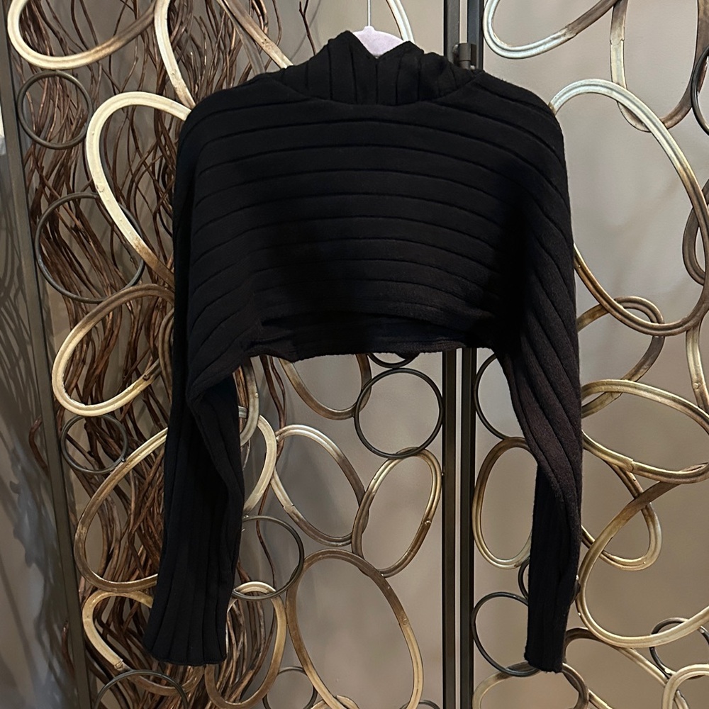 Zara Black Ribbed Kids Sweater